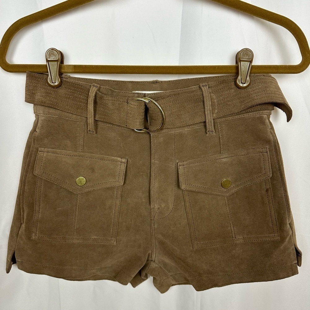 NWT Frame Suede Nutmeg Brown Shorts Sz 25
